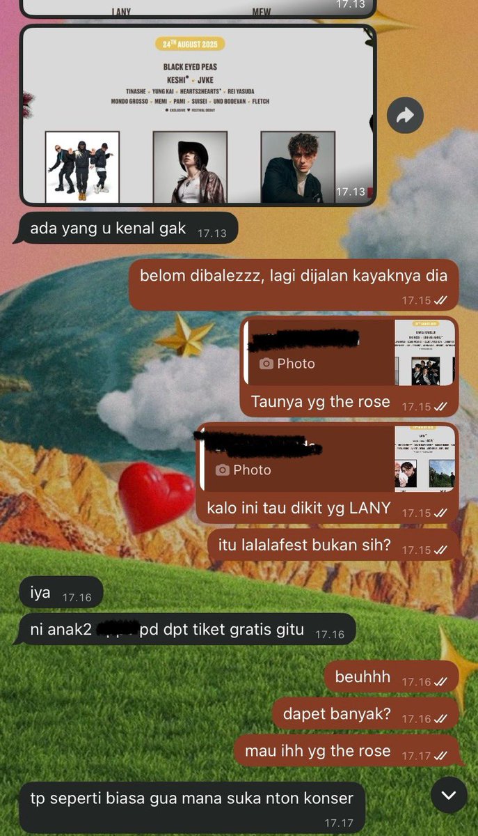 Hari ini dapet 2 tawaran tiket dan gada yg bisa :,)
Mayan bgt ada hyeri, the rose sama H2H