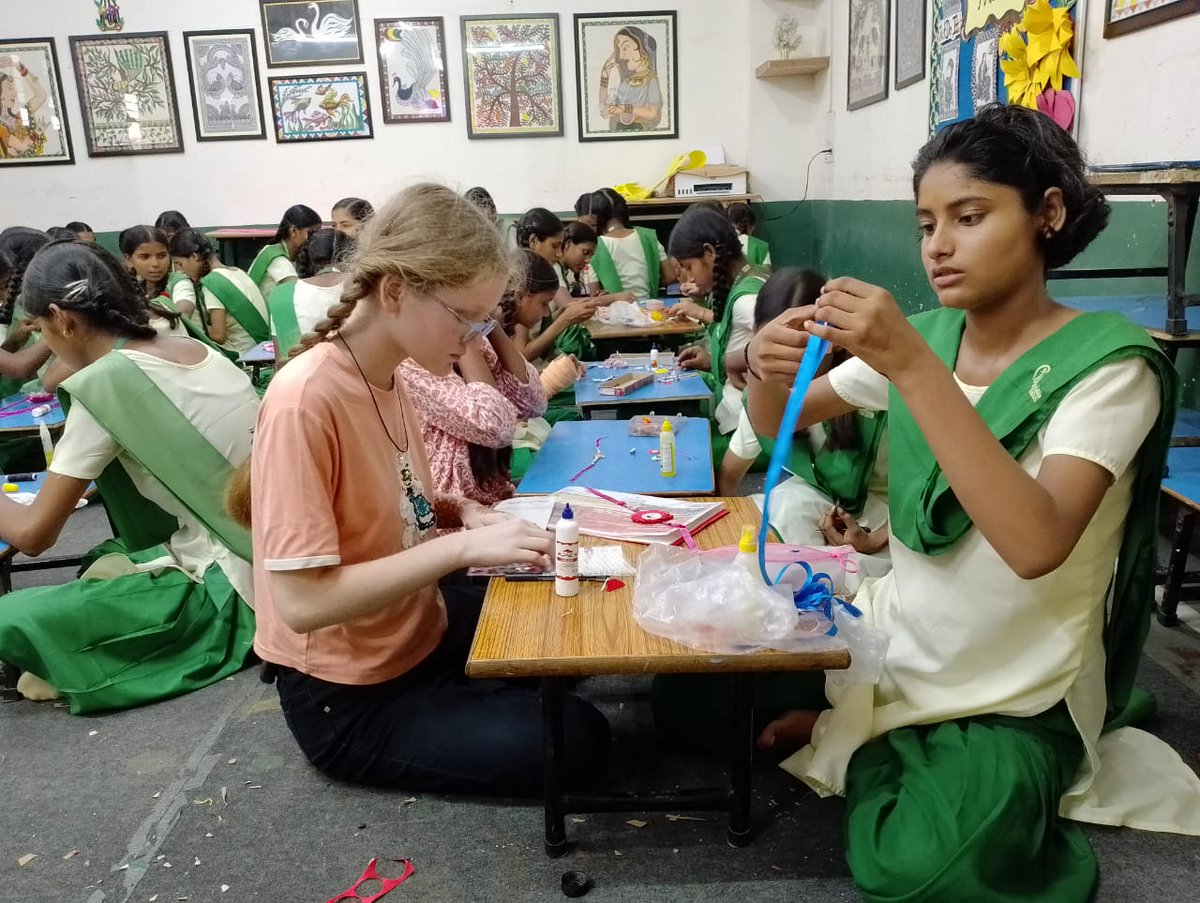 Celebrated the bond of love with a vibrant Rakhi Making Competition at Pardada Pardadi!  80 girls from Grades 6-9 &amp; 11 crafted unique rakhis with silk threads, pearls &amp; more. A day full of colour, culture &amp; creativity! #RakshaBandhan #GirlsEducation #CreativityInAction