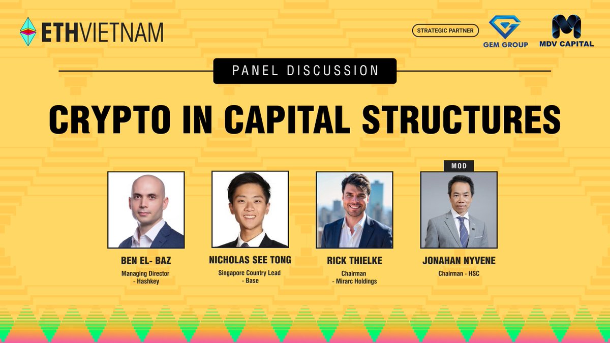 📢PANEL: CRYPTO IN CAPITAL STRUCTURES This panel dives into how crypto is  reshaping capital structures and investment frameworks in both traditional  and digital markets. Industry leaders will explore tokenization of assets,  crypto-based