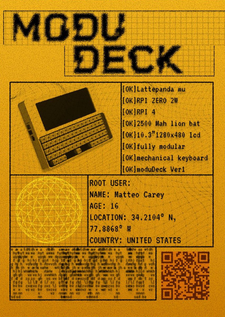 GitHubEducation's tweet image. More from Undercity Hackathon:
🖨️ Vanta Mk.I – Experimental SCARA-arm 3D printer. Joshua Lemon (15, USA)
💻 ModuDeck – Fully modular portable computer. Matteo Carey (16, USA)
🔑 PicoDucky – RP2350 USB board for security &amp;amp; automation. Rudy (17, Toronto).
By teenage Hack Clubbers.