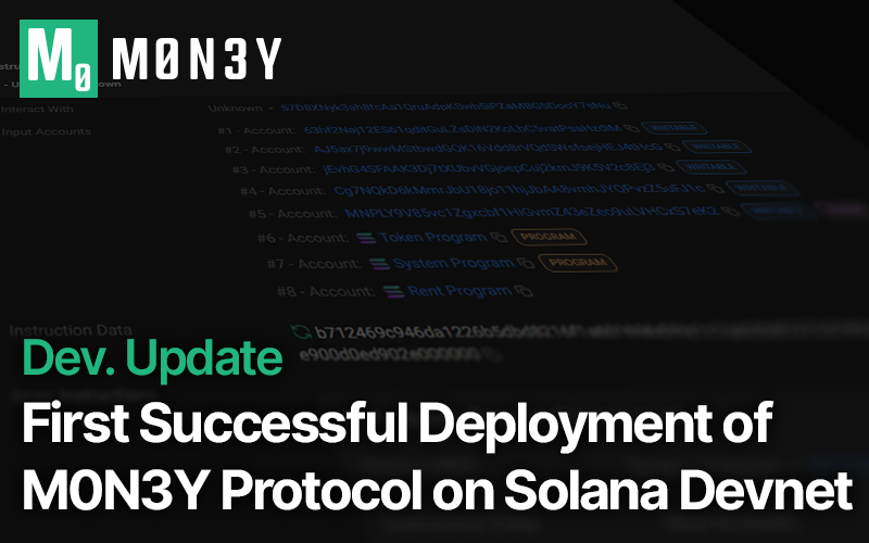 Breaking: First Successful Deployment of #M0N3Y Protocol on @Solana Devnet

We've achieved a major milestone: the world's first sharded output privacy preserving transaction done on @Solana Devnet. 

This breakthrough enables privacy-preserving transactions with multi-recipient