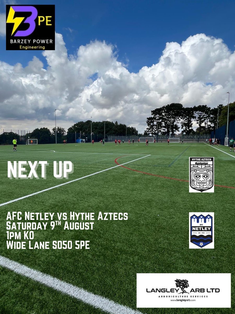 Hythe Aztecs FC (@hytheaztecs) on Twitter photo 📢 Match day
🆚 <a href="/AFCNetley/">AFC Netley</a>
🗺️ Wide Lane, SO50 5PE
With a month to go until the season starts we face AFC Netley tomorrow in our next pre season friendly.
#UpTheAztecs🟢⚫️ 📢 Match day
🆚 <a href="/AFCNetley/">AFC Netley</a>
🗺️ Wide Lane, SO50 5PE
With a month to go until the season starts we face AFC Netley tomorrow in our next pre season friendly.
#UpTheAztecs🟢⚫️