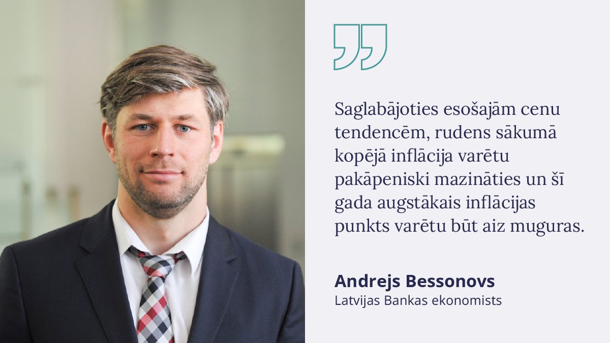 Latvijas Banka (@latvijasbanka) on Twitter photo 📊Jūlijā patēriņa cenu līmeņa izmaiņas būtiski ietekmēja pārtikas un pakalpojumu cenu pieaugums; atvaļinājumu laikā ceļotāji izjūt, ka nedaudz dārgāka kļuvusi degviela, atspoguļojot naftas tirgus līkločus.
Jaunākos <a href="/CSP_Latvija/">Latvijas statistika</a> datus komentē <a href="/Bessonovs/">Andrejs Bessonovs</a> 👉
makroekonomika.lv/ekspertu-komen… 📊Jūlijā patēriņa cenu līmeņa izmaiņas būtiski ietekmēja pārtikas un pakalpojumu cenu pieaugums; atvaļinājumu laikā ceļotāji izjūt, ka nedaudz dārgāka kļuvusi degviela, atspoguļojot naftas tirgus līkločus.
Jaunākos <a href="/CSP_Latvija/">Latvijas statistika</a> datus komentē <a href="/Bessonovs/">Andrejs Bessonovs</a> 👉
makroekonomika.lv/ekspertu-komen…