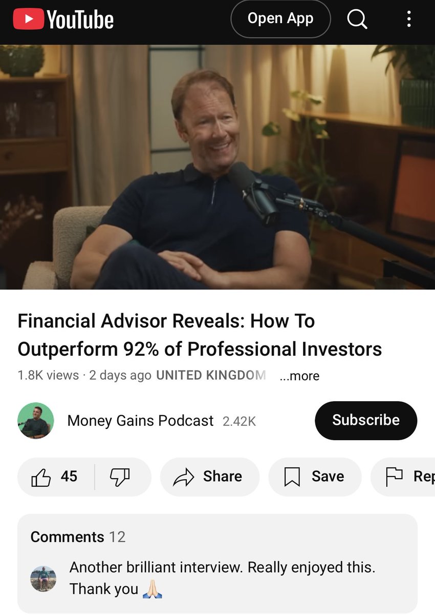 Enjoyed being on Money Gains podcast.

I explained the 3 part framework to achieve financial freedom. 

We also squeezed in some thoughts on AI and Bitcoin! 

On YT and all podcast platforms now.