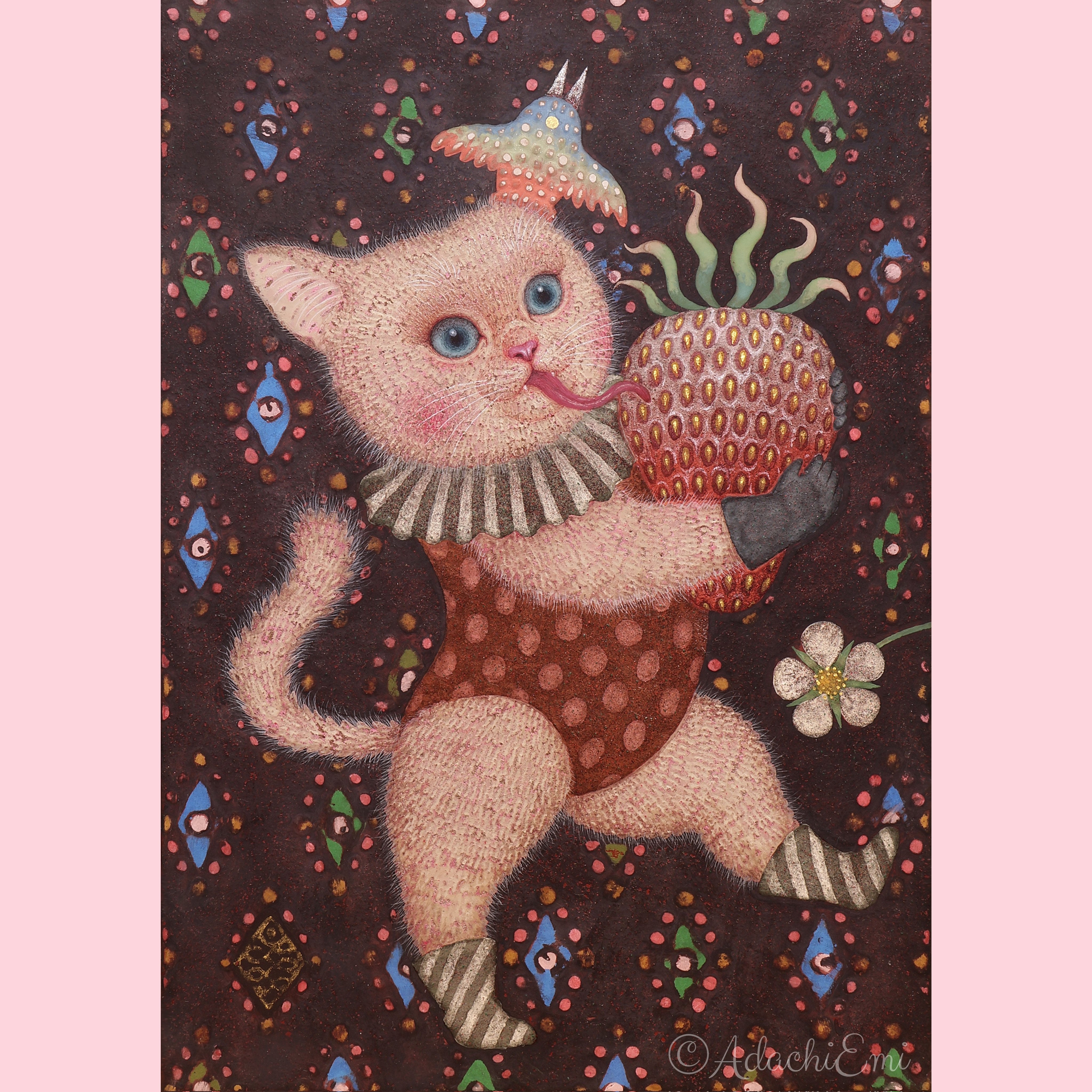 日本画　猫 猫の浮世絵 : ぽすくろとわたくし