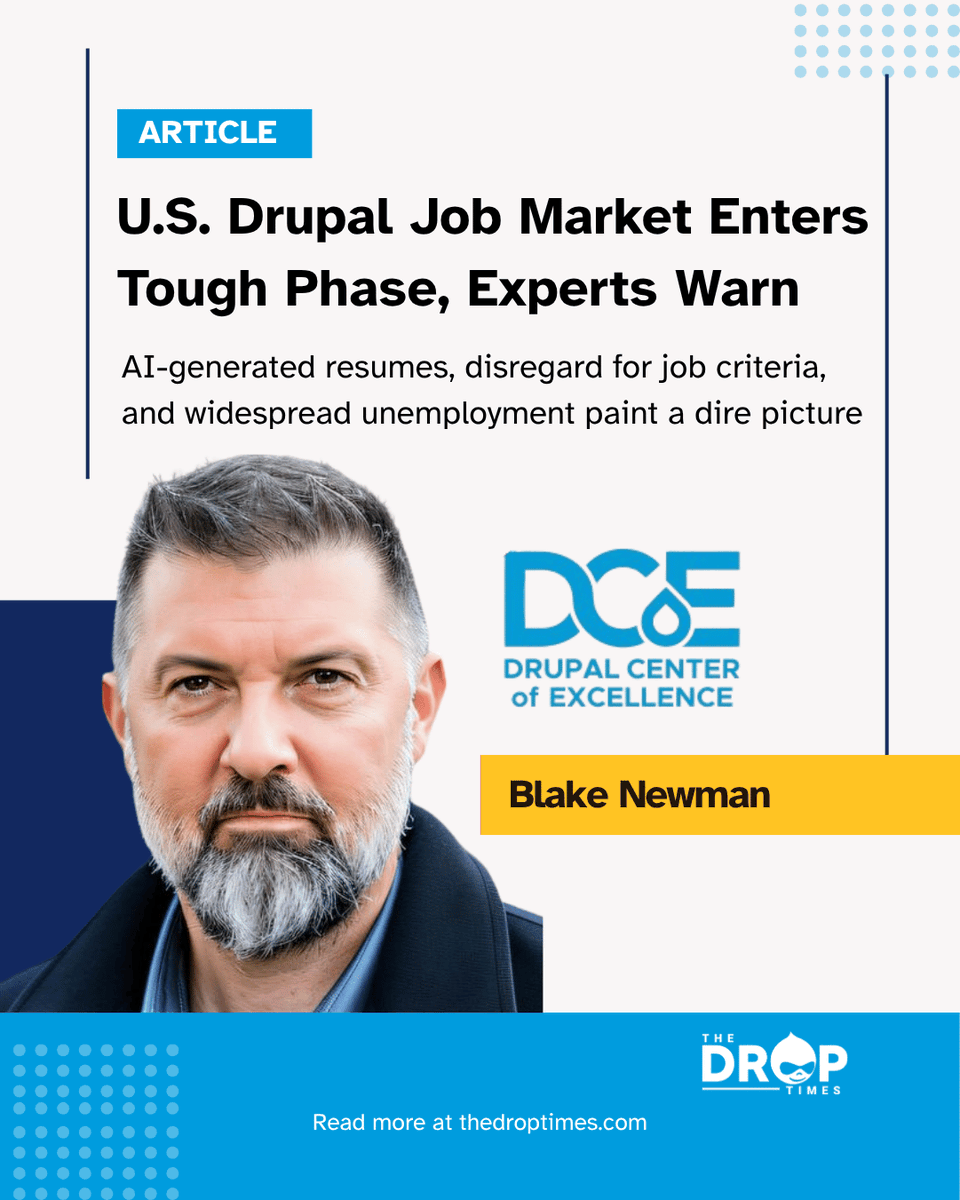 thedroptimes's tweet image. 📉 The U.S. #Drupal job market is at its weakest in years, says Blake Newman.
200+ applied for one role — all top candidates were unemployed.
Tips: Get Acquia certs, use AI ethically, follow job criteria.
🔗 thedroptimes.com/node/50816 
#DrupalJobs #WebDev #Acquia
