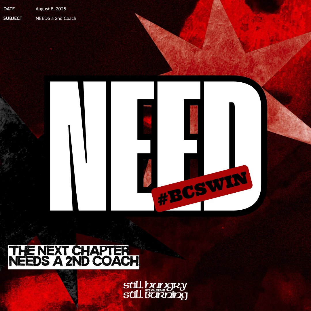 【NEED! The next chapter needs a 2nd Coach.】

BC SWELL VALORANTでは新たにサブコーチ兼アナリストの募集をいたします。

たくさんのご応募お待ちしております！

📝forms.gle/2QL8ZvXkwUUaj8…

#BCSWIN