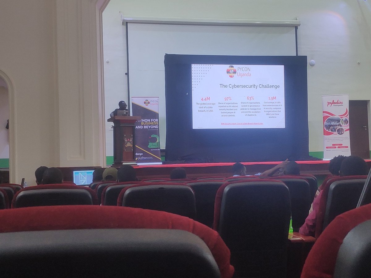 Ai application in cyber security 
Happening now <a href="/pyconuganda/">PyCon Uganda</a>