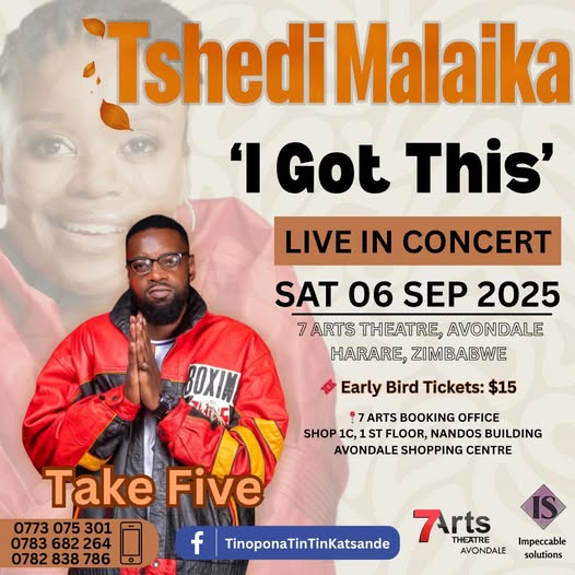 Another one, the live event season is upon us. The iconic Tshedi Malaika will be live in Zimbabwe, and yours truly is one of the headliners for the event.  You already know Chamhembe brings you timeless music, and be there for this once a lifetime experience.
