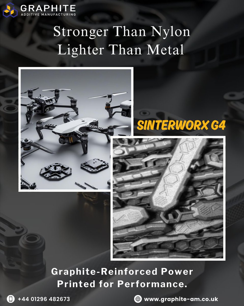 Graphite_AM's tweet image. Stronger than Nylon. Lighter than Metal.
SINTERWORX G4 - Where durability meets tomorrow’s demands.
Graphite-reinforced. Water-resistant. Future-proof.
The next generation of materials starts here.
🔗 bit.ly/4m3QyJH
#3DPrinting #Engineering #AdditiveManufacturing
