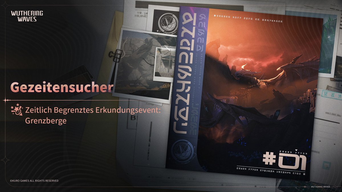 [Gezeitensucher] Zeitlich Begrenztes Erkundungsevent: Grenzberge

Die Pioneer Association hat die Grenzberge als Schwerpunktregion in der neuesten Ausgabe von Wuthergeographie ausgewählt.
Zu diesem Zweck hat die Association eine spezielle Erkundung der Grenzberge organisiert.