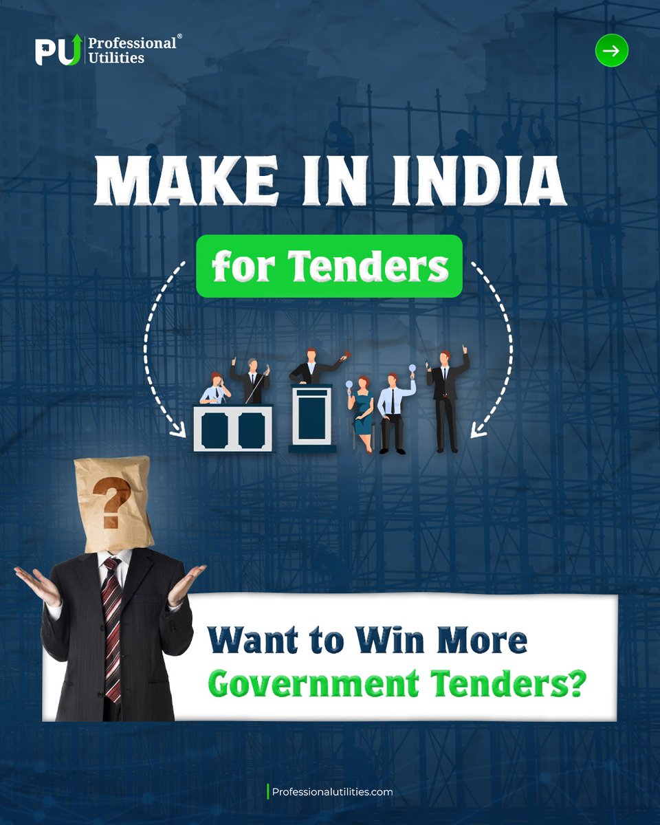 ProfessionalUt1's tweet photo. Planning to Bid for Government Tenders?
If you're not registered under Make in India, you're already falling behind!
👉 Let Professional Utilities help you.
📞 Call now: 9821113117
🔗 Or visit: https://t.co/DDU3fcA07k

#ProfessionalUtilities #MakeInIndia #GovernmentTenders https://t.co/4ZxeXsyELm
