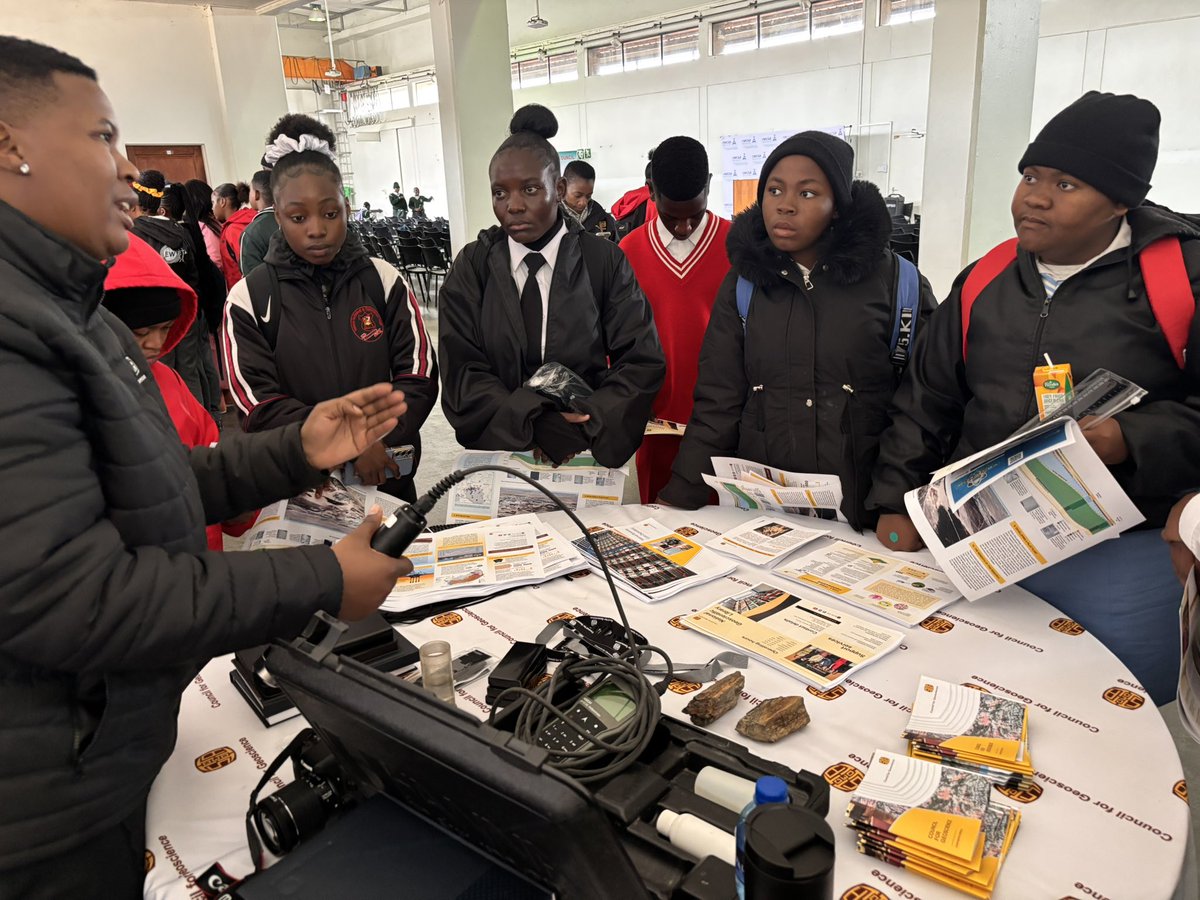 The <a href="/CGS_RSA/">CGS</a> is taking part at the National Science Week and career expo hosted by <a href="/necsa_Ltd/">Necsa_ Official Page</a> in Pelindaba from 7-8 August 2025. The event sought to highlight the significance of STEM subjects as well as promoting geoscience related career opportunities.

Ms Sisanda Makubalo gave