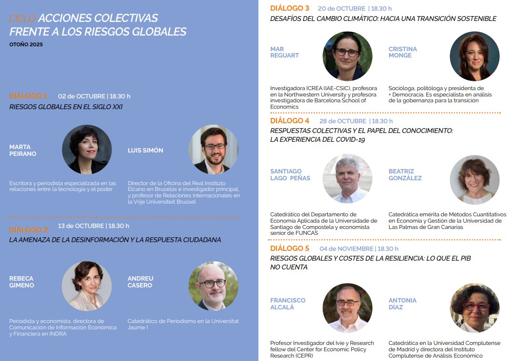 Ivie (@ivie_news) on Twitter photo Este año, en #DiàlegsLluchIvie, hablaremos de las acciones colectivas que pueden actuar frente a los riesgos globales que amenazan la sociedad <a href="/FundErnestLluch/">FundacióErnestLluch</a> #Ivie
🗓️Empezamos el 2 de octubre, con <a href="/minipetite/">Marta Peirano</a> y <a href="/LuisSimn/">Luis Simón</a>
🖊️ Revisa el programa completo👉
ivie.es/es_ES/ptsemina… Este año, en #DiàlegsLluchIvie, hablaremos de las acciones colectivas que pueden actuar frente a los riesgos globales que amenazan la sociedad <a href="/FundErnestLluch/">FundacióErnestLluch</a> #Ivie
🗓️Empezamos el 2 de octubre, con <a href="/minipetite/">Marta Peirano</a> y <a href="/LuisSimn/">Luis Simón</a>
🖊️ Revisa el programa completo👉
ivie.es/es_ES/ptsemina…