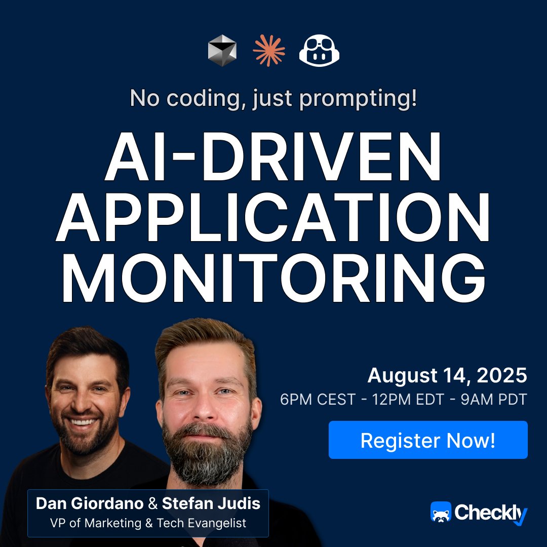 Setting up monitoring used to take forever. Monitoring as Code made it faster.
Now AI make it even faster: Point AI at your codebase. Get tests and a complete monitoring configuration in minutes, not hours. 

Join our webinar and see the power of AI &amp; Monitoring as Code combined.