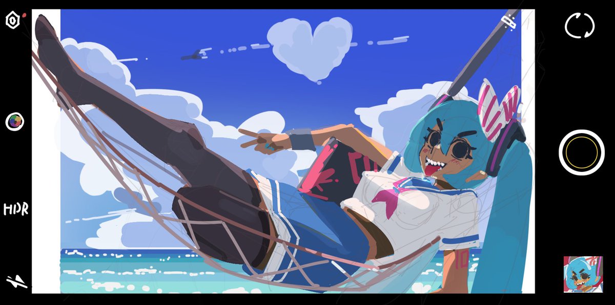miku变得有些疯狂，但她还是爱你的 #初音ミク #海
