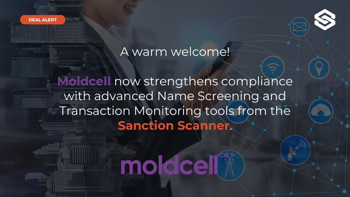 We’re proud to welcome Moldcell to our global client network. By successfully completing the onboarding process in record time, Moldcell now enhances its compliance framework with Sanction Scanner’s advanced Name Screening and Transaction Monitoring solutions