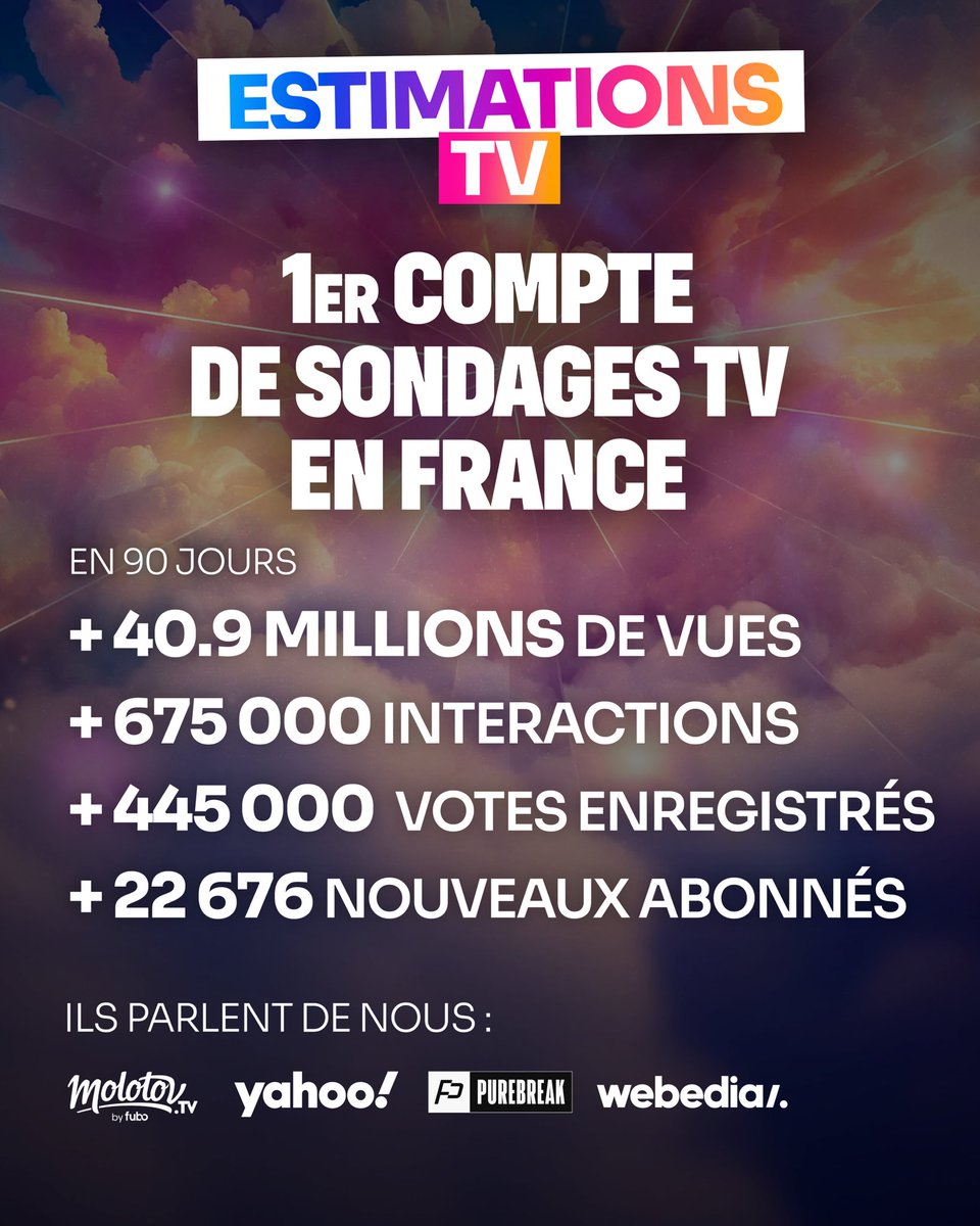 EstimationsTV (@estimationstv) on Twitter photo MERCI À TOUS ! ❤️🔥
ET MERCI À NOS PARTENAIRES : <a href="/STORYPLUSTF1/">SECRET RÉACT</a> <a href="/LeMagSecret/">Le Mag Secret Story</a> <a href="/SecretStory13_/">Secret Story 13 - Fans</a> <a href="/LeSecretiste/">LE SECRETISTE ! 👁️</a>
#SecretStory #EstimationsTV MERCI À TOUS ! ❤️🔥
ET MERCI À NOS PARTENAIRES : <a href="/STORYPLUSTF1/">SECRET RÉACT</a> <a href="/LeMagSecret/">Le Mag Secret Story</a> <a href="/SecretStory13_/">Secret Story 13 - Fans</a> <a href="/LeSecretiste/">LE SECRETISTE ! 👁️</a>
#SecretStory #EstimationsTV