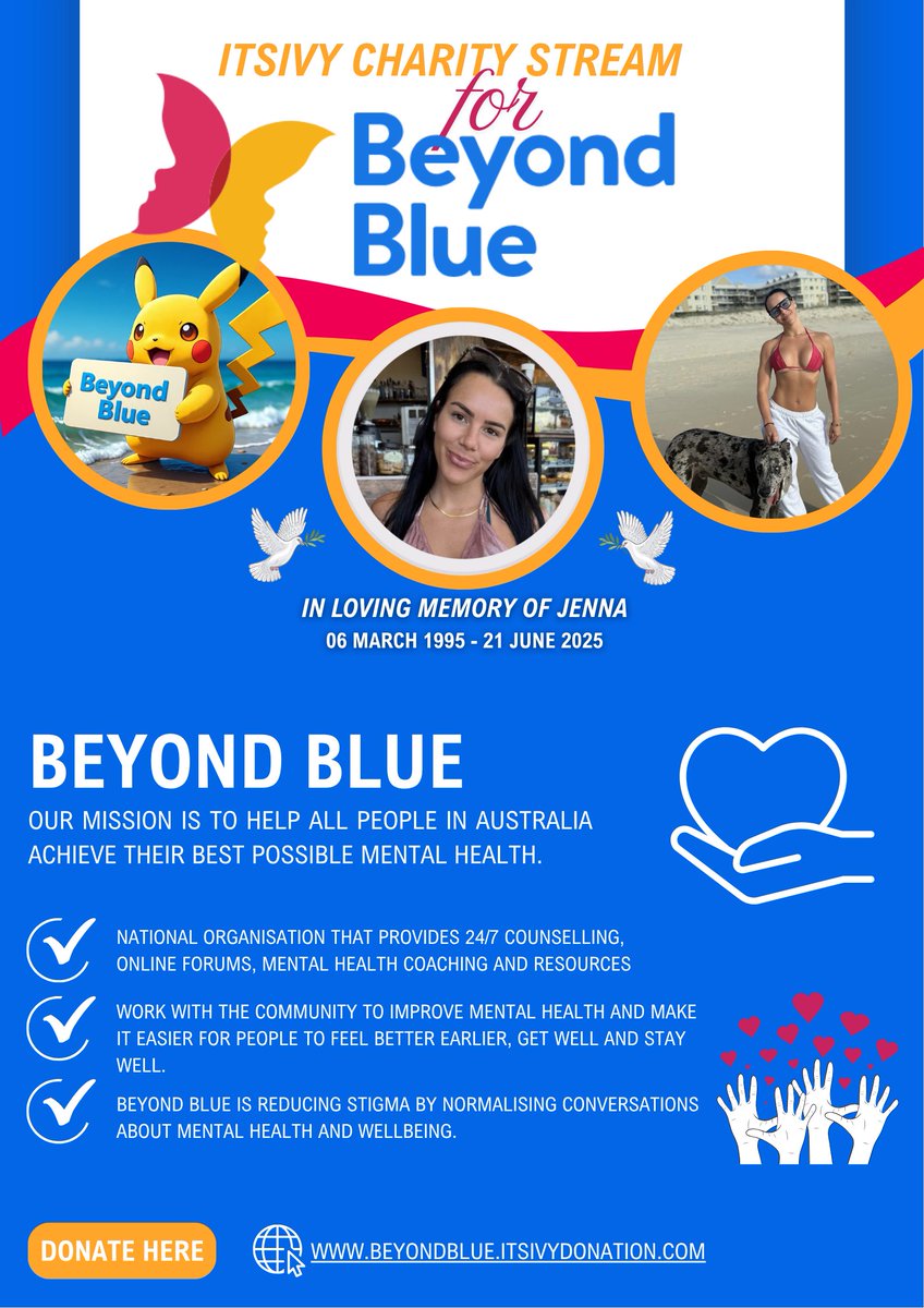 CHARITY STREAM FOR BEYOND BLUE - In loving memory of Jenna 🤍 🕊️
