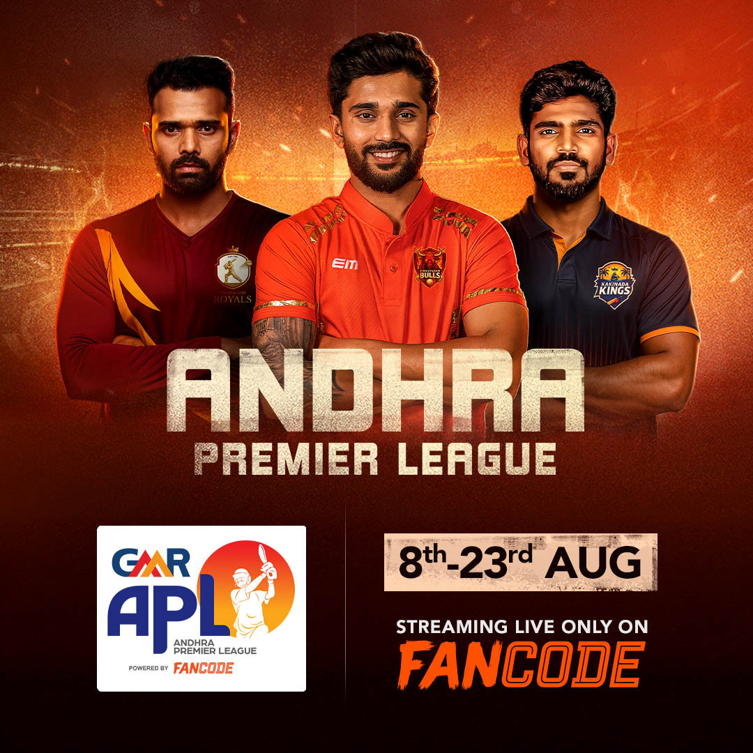 Crictopher17's tweet image. APL 2025 begins Friday in Vizag. Srikar Bharat’s Kings vs Hanuma Vihari’s Royals. Two leaders, one big opener. First ball at 7:30 PM.
Watch Live on FanCode - fancode.onelink.me/tTJR/8xqade8u
#APL #APLonFanCode