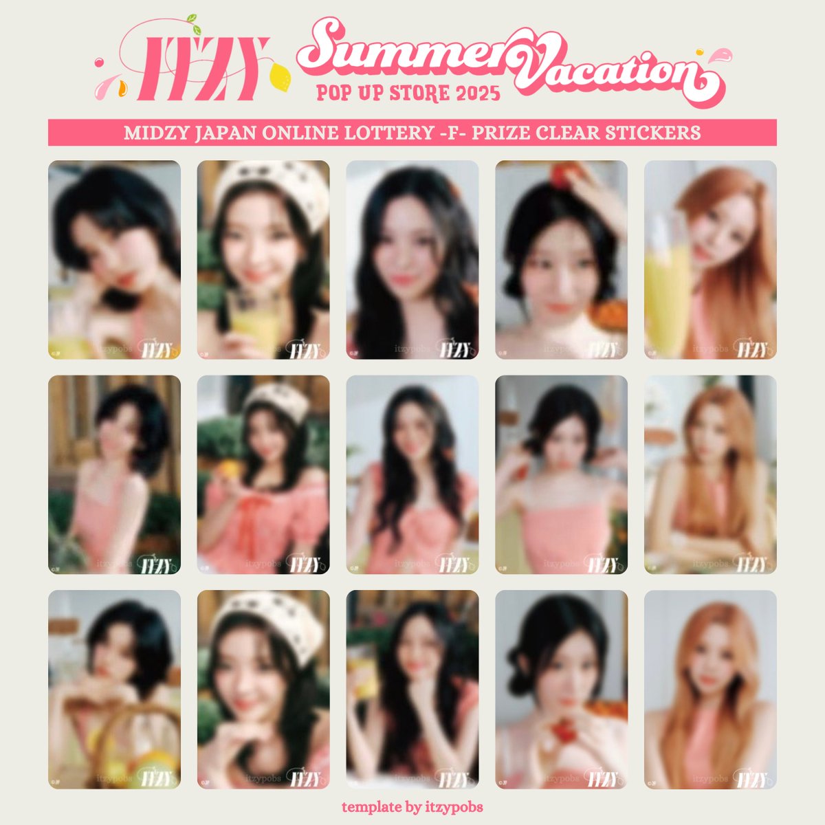 🏖️ ITZY SUMMER VACATION 2025 POP UP STORE online lottery F prize