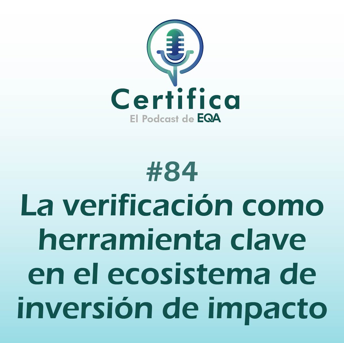 EQAGrupo's tweet image. 📻 Canal podcast EQA España
▶️ Episodio 84 - La verificación como herramienta clave en el ecosistema de inversión de impacto

◾️ Escúchalo aquí 👉 lnkd.in/d-wuGS4x

#podcast #certifica

#inversión #impacto