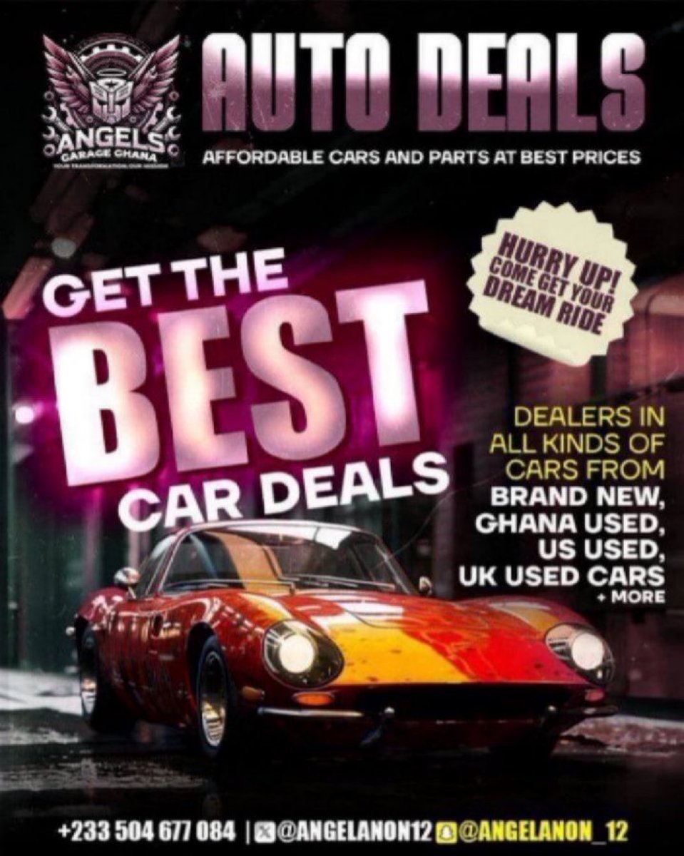 NII XFRO 🪽✞ (@heisniiafro__) on Twitter photo Hello Good morning Twitta, it's a brand new day and a brand new month, I bring you good news from Angel, if you want to do Buying, selling, importing, clearing, detailing, fleet management etc of any cars. Call or text Angel on +233504677084 or dm <a href="/AngelAnon12/">AngelsGarageGhana🪽</a>. #AngelsGarageGhana Hello Good morning Twitta, it's a brand new day and a brand new month, I bring you good news from Angel, if you want to do Buying, selling, importing, clearing, detailing, fleet management etc of any cars. Call or text Angel on +233504677084 or dm <a href="/AngelAnon12/">AngelsGarageGhana🪽</a>. #AngelsGarageGhana