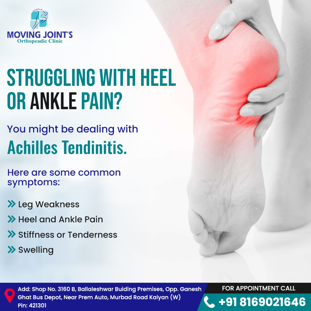 moving_joints's tweet photo. STRUGGLING WITH HEEL OR ANKLE PAIN?
You might be dealing with Achilles Tendinitis 

#MovingJoints #MovingJointsOrthopeadicClinic #DrSandeepPagare #HealthyJoints #OrthopedicCare #MovingJoints #StayActive #OrthopedicCare #MovingJoints #StayStrong #PainFreeLife #WarriorKing https://t.co/99uidFHL0t