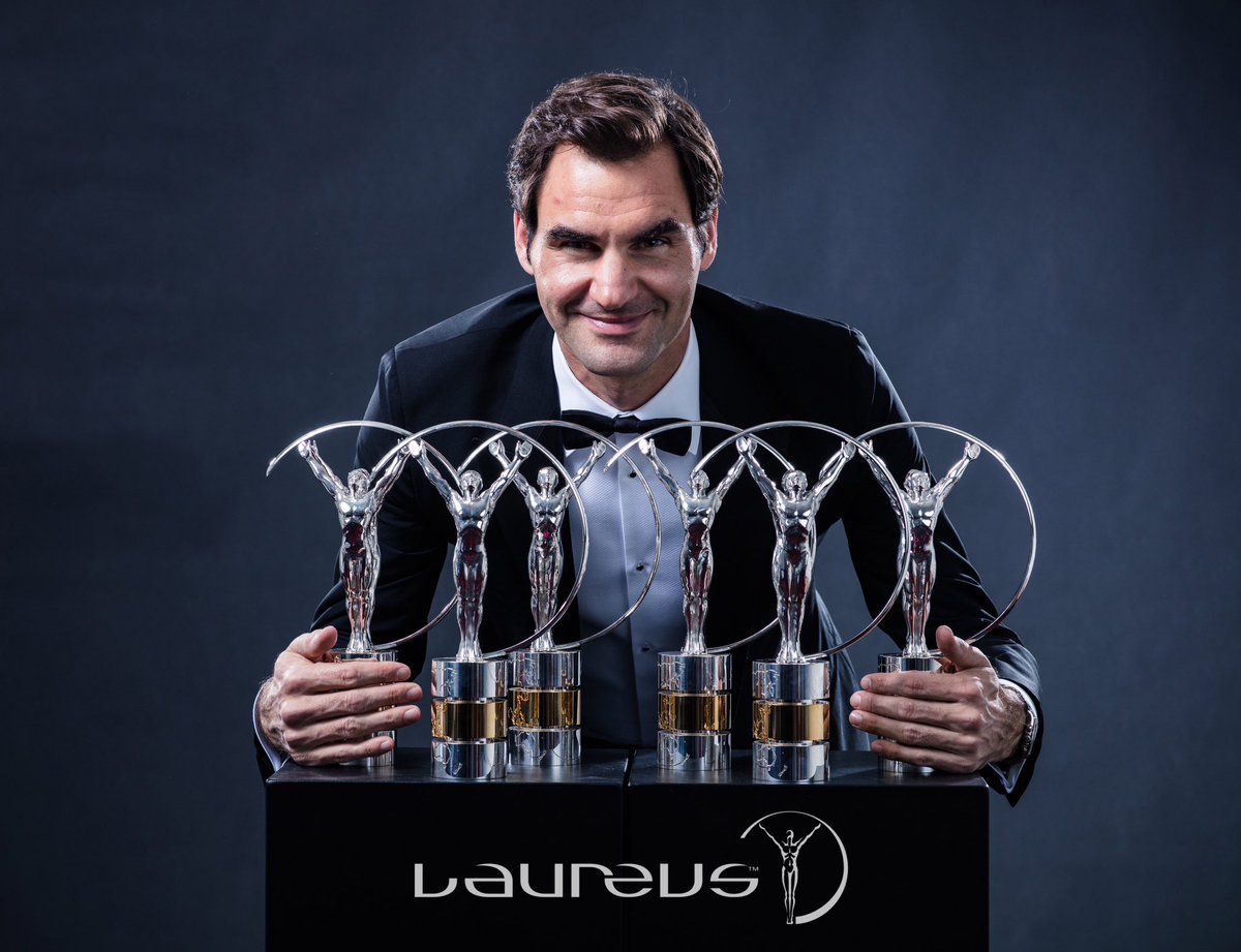 Happy birthday to six-time Laureus Award winner Roger Federer🎊