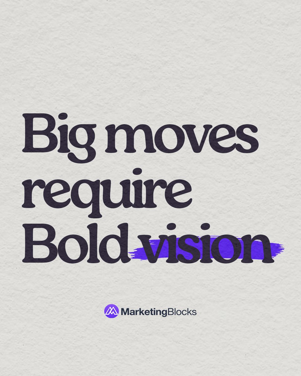 If you want to grow your business massively or achieve something truly extraordinary...

You MUST have a strong, daring vision for the future - one that sees possibilities others might be too scared to imagine.

Big vision? Big moves.