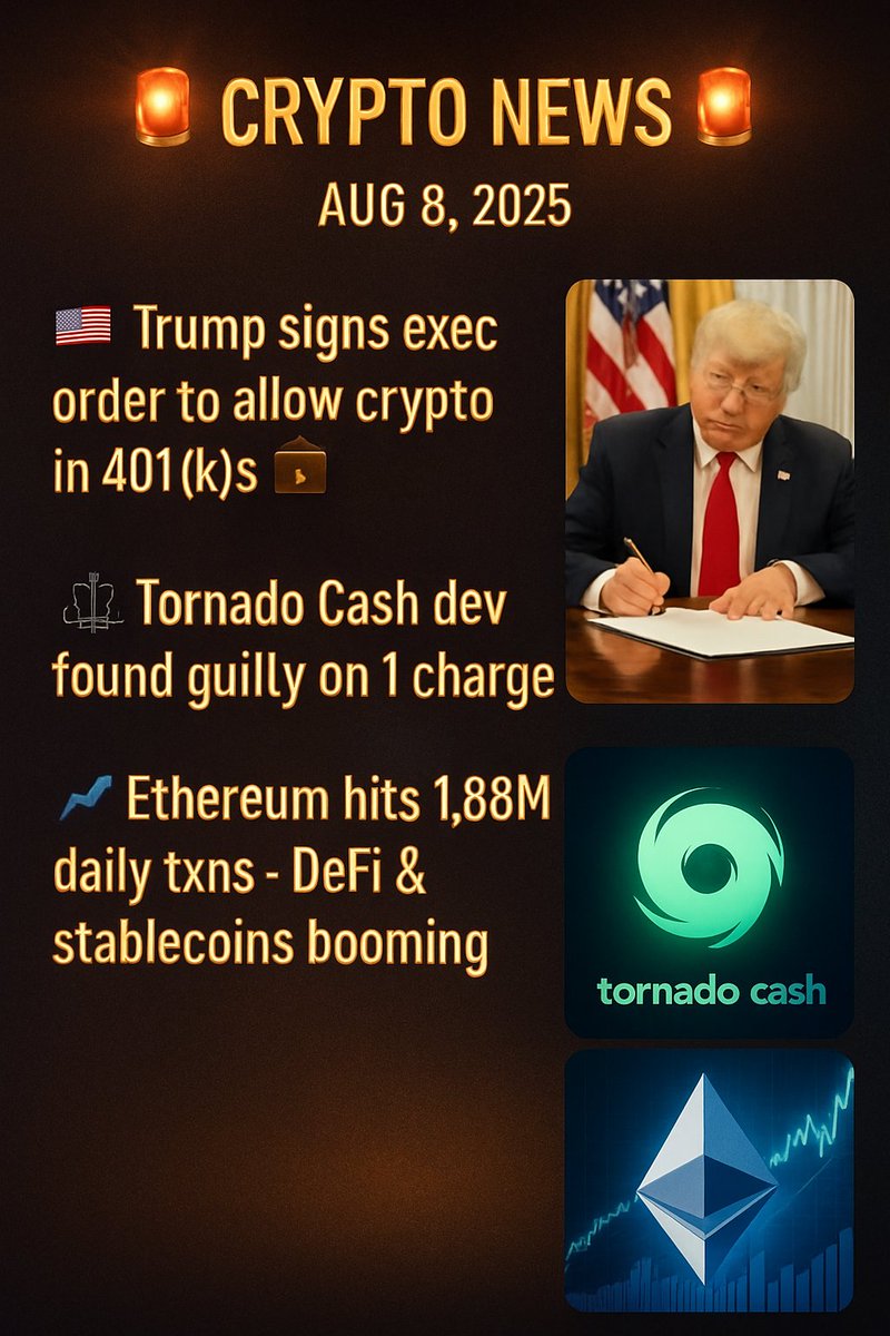 #Crypto #Bitcoin #Ethereum #Web3 #TornadoCash #401k #DeFi