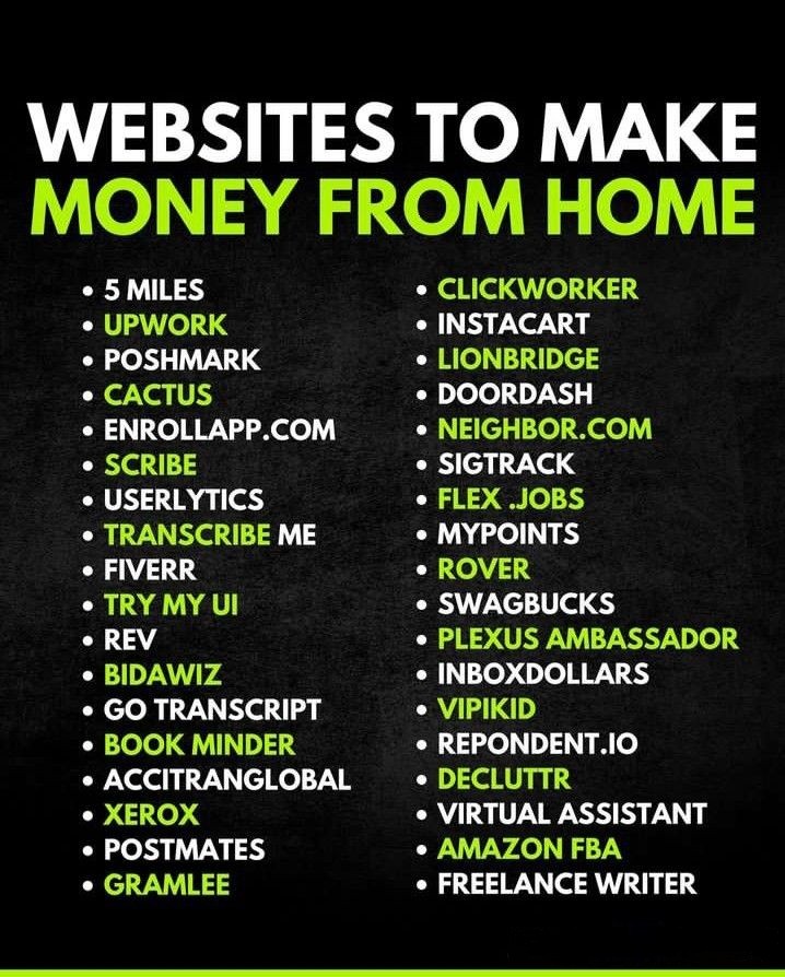 Onil Coder (@onil_coder) on Twitter photo 45+ Websites to Make Money from Home in 2025 ๐ธ
Whether you're into freelancing, transcription, selling, or side gigs โ this list covers it all.
๐ฐ Perfect for beginners, students & remote workers!
I send to your DM..
1๏ธโฃ Like โค
2๏ธโฃ Repost ๐
3๏ธโฃ Comment โWORKโ
4๏ธโฃ Follow me 45+ Websites to Make Money from Home in 2025 ๐ธ
Whether you're into freelancing, transcription, selling, or side gigs โ this list covers it all.
๐ฐ Perfect for beginners, students & remote workers!
I send to your DM..
1๏ธโฃ Like โค
2๏ธโฃ Repost ๐
3๏ธโฃ Comment โWORKโ
4๏ธโฃ Follow me