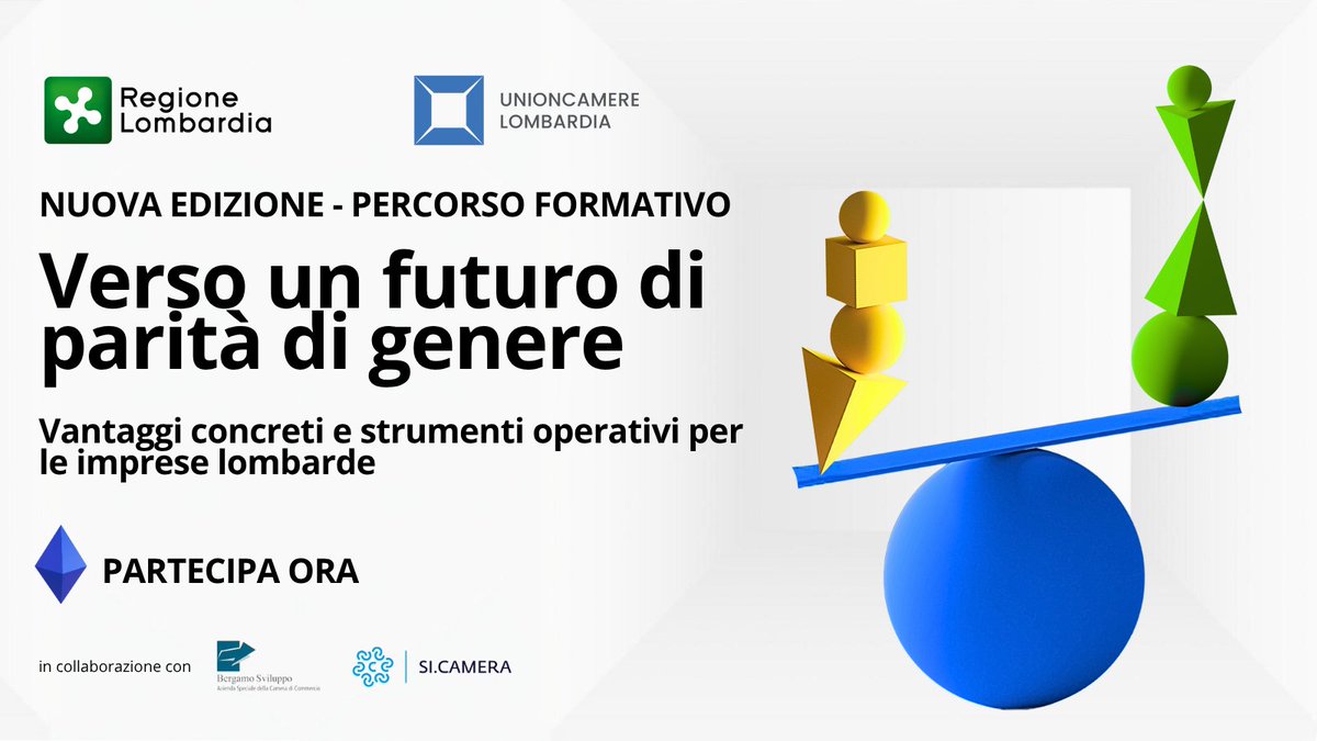 Si.Camera (@sicamerasocial) on Twitter photo Hai un’impresa o sei attivo professionalmente in #Lombardia? <a href="/RegLombardia/">Regione Lombardia</a> in collaborazione con #UnioncamereLombardia, #SiCamera e <a href="/BSviluppo/">Bergamo Sviluppo</a> realizzano il percorso formativo “Verso un futuro di #paritàdigenere". Per saperne di più e partecipare: sicamera.camcom.it/notizie/opport… Hai un’impresa o sei attivo professionalmente in #Lombardia? <a href="/RegLombardia/">Regione Lombardia</a> in collaborazione con #UnioncamereLombardia, #SiCamera e <a href="/BSviluppo/">Bergamo Sviluppo</a> realizzano il percorso formativo “Verso un futuro di #paritàdigenere". Per saperne di più e partecipare: sicamera.camcom.it/notizie/opport…