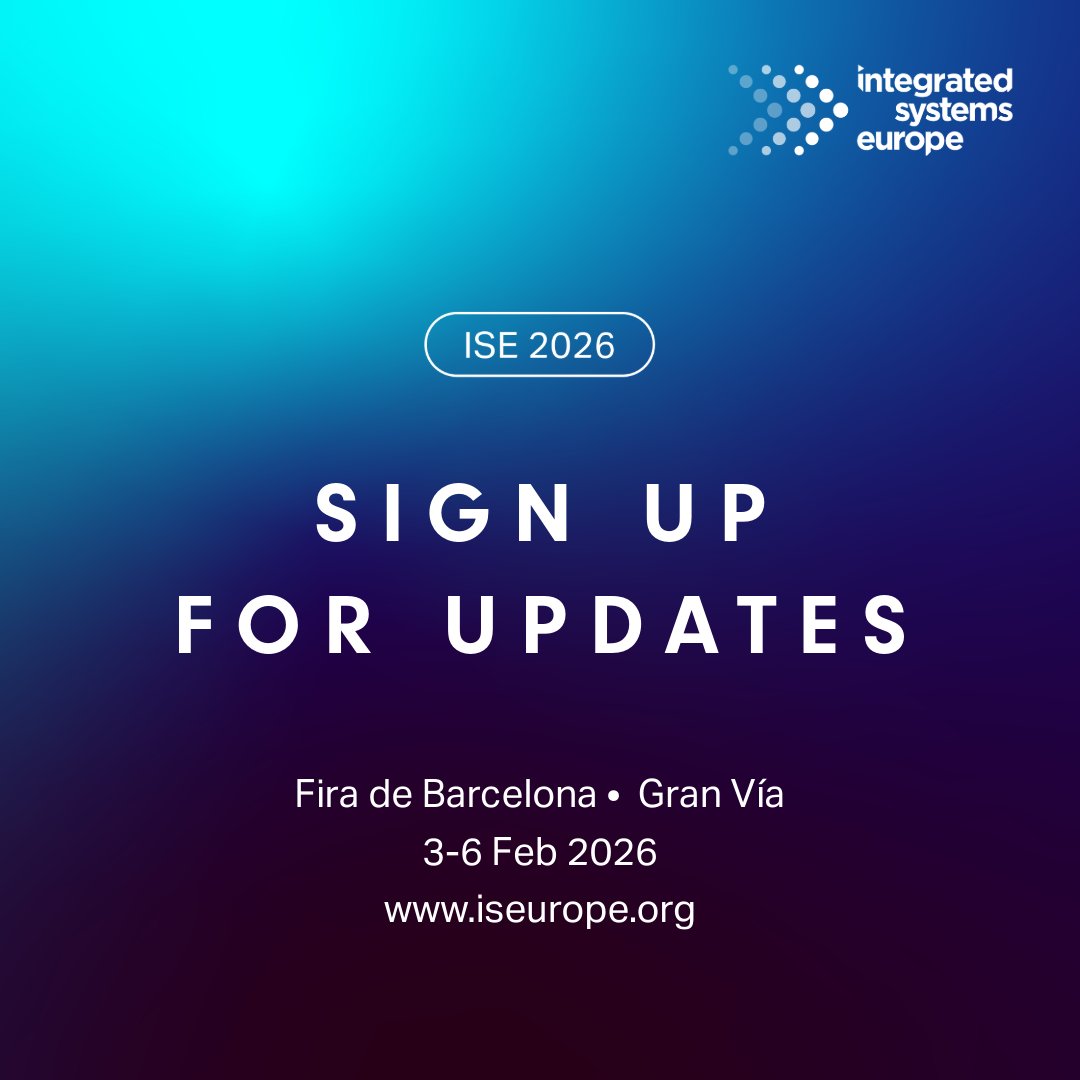 ISE_Show's tweet image. World-leading exhibitors and solutions are what make ISE the renowned annual trade show in the AV industry. 
#ISE2026 ➡️ Tuesday 3 - Friday 6 February 2026 | 📍Fira de Barcelona Gran Vía
💥Sign up for updates in our website: iseurope.org/news-insights/…

 #AVIndustry #AVSolutions