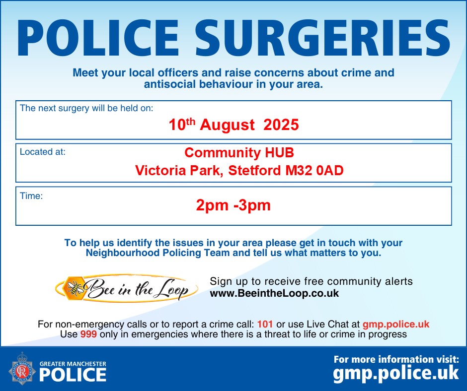 Trafford Police (GMP) (@gmptrafford) on Twitter photo Police Surgery Police Surgery