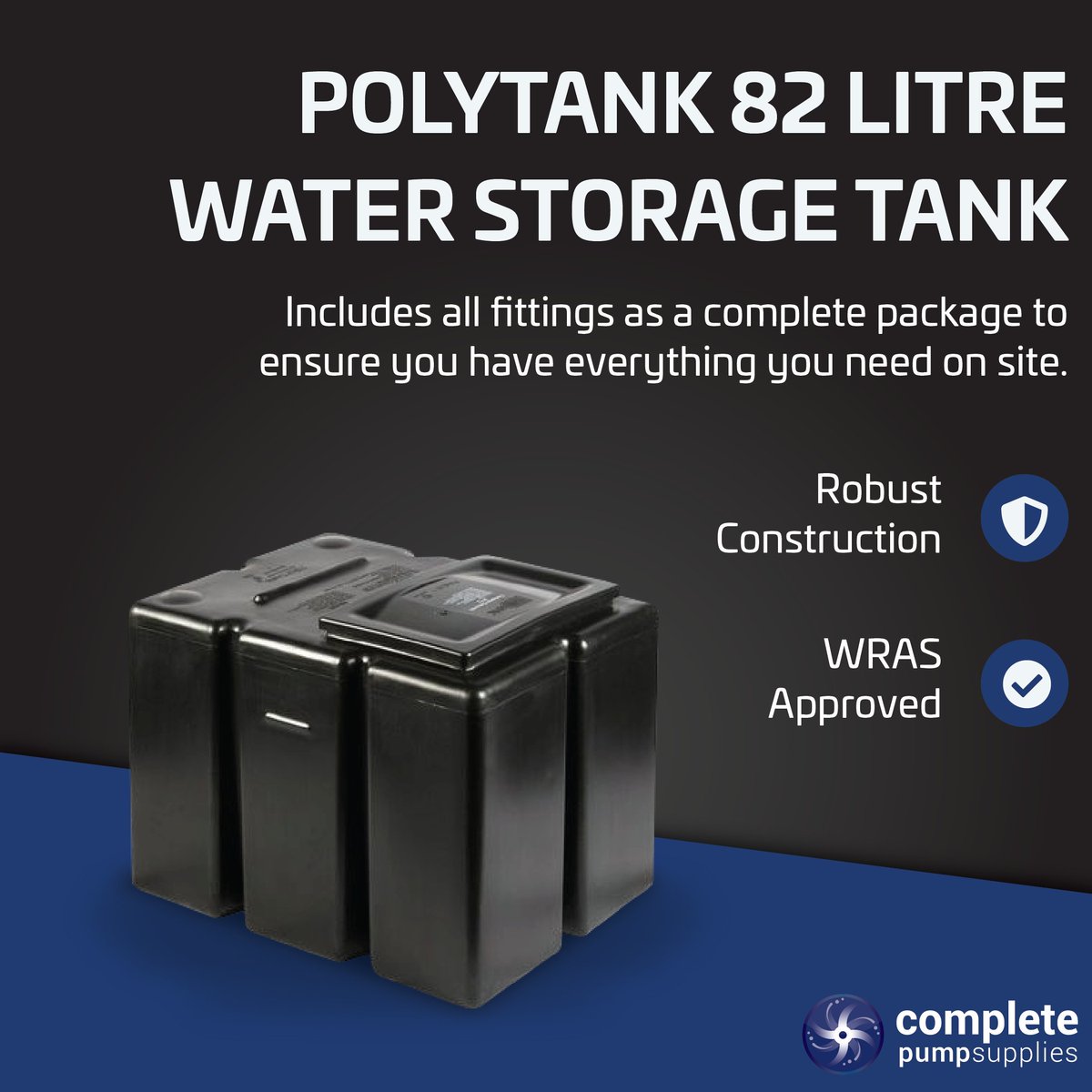 Looking for a reliable water storage solution? 💧

The Polytank 82L Water Tank offers a reliable and high-quality cold water storage solution for a wide range of applications. Includes all the fittings as a complete package.

Shop today 🚚 👉 loom.ly/PA4lmXg