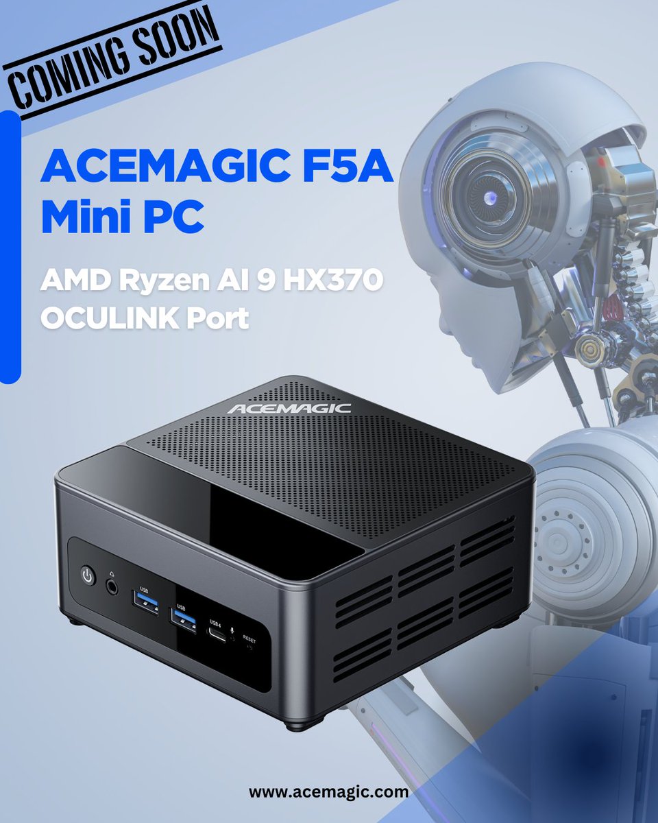 Acemagic_MiniPC's tweet image. What&apos;s the real power of an ACEMAGIC AI-Driven Mini PC?🖥️🤖
Artificial intelligence is revolutionizing how we accomplish tasks, create content, and enjoy entertainment. #ACEMAGICPC, an innovative brand in the mini PC market, is leading this transformation.
Get Ready—The ACEMAGIC…