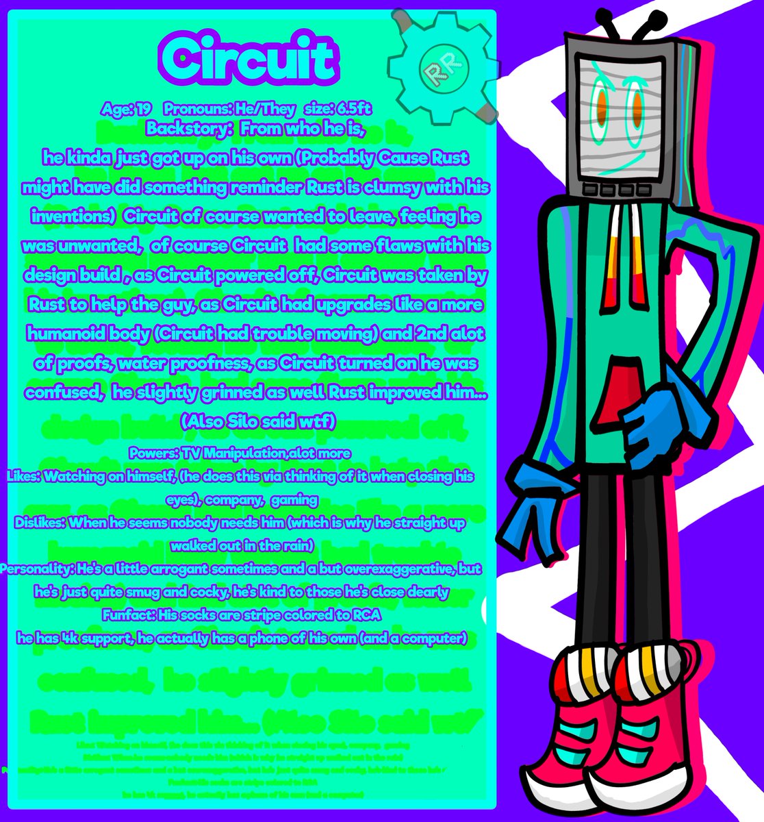 forestdatartguy's tweet photo. IS THAT A TV OC?!?!?! Yes HE IS introducing Circuit! #tvhead #RustVerse #TV #oc https://t.co/vIJQGKzIYe
