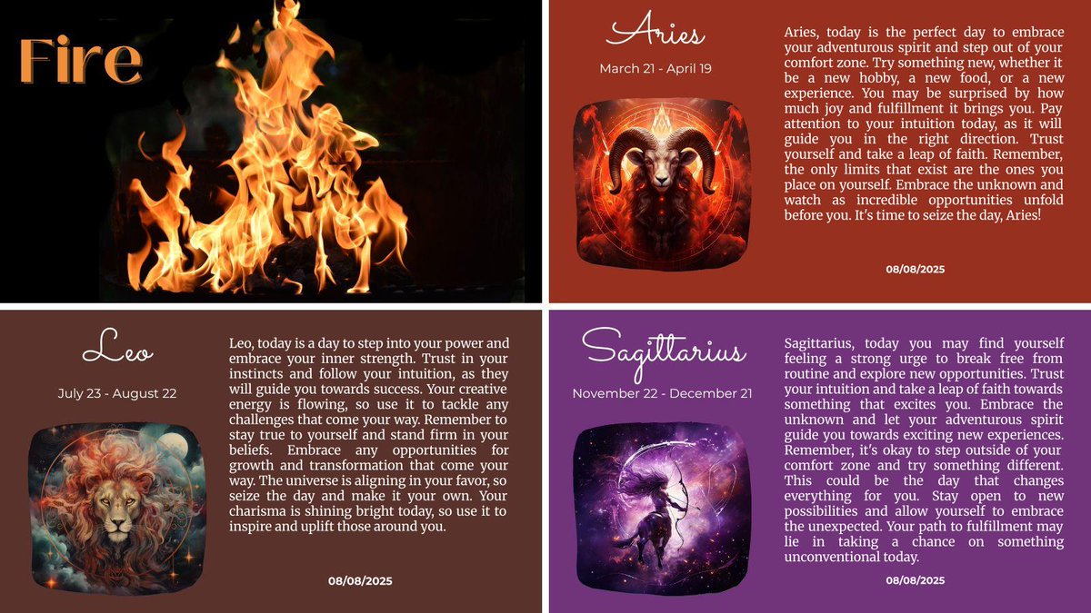 AllensAstrology's tweet image. 📌 8 August

📝 The Lion’s Gate is open.
What are you boldly manifesting under this powerful portal?
Drop a 🔮 and speak it into the universe.
#AllensAstrology #LionsGate #ManifestationMagic