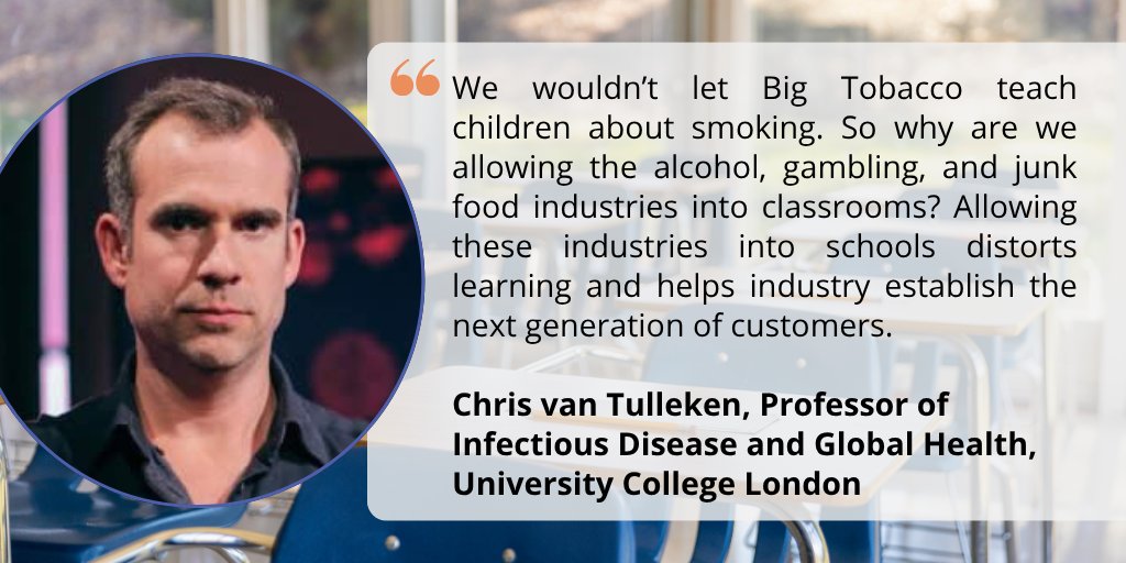 The alcohol, gambling &amp; junk food industries have no place providing educational materials to schools

58 leading academics &amp; orgs have urged Education Sec. <a href="/bphillipsonMP/">Bridget Phillipson</a> to follow Ireland’s lead in removing these materials from classrooms <a href="/DoctorChrisVT/">Chris van Tulleken 🏳️‍🌈</a>

theguardian.com/education/2025…