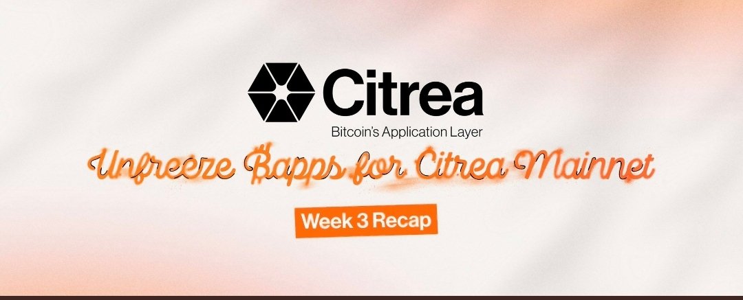 This is the 3rd week since Road To. <a href="/citrea/">YoungJun</a> mainnet started. 

Total : 28,000 Wallets. 

But only 20,700 (~74% of all users) completed every ₿app task. 

25,700 has  completed at least a task 
   3k people just used the code and have not unfreeze the baps