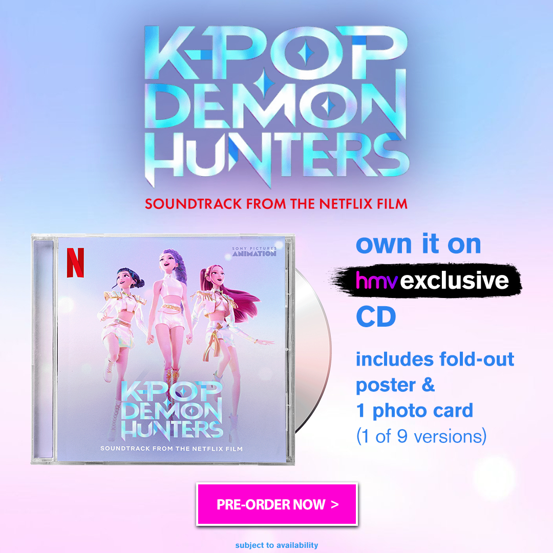 KPop stars by day, demon hunters by night 👊

KPop Demon Hunters is coming soon to Netflix! Get the hmv Exclusive Soundtrack w/ fold-out poster + 1 of 9 photo cards ✨👉 ow.ly/18QS50WBSca

#KPopDemonHunters