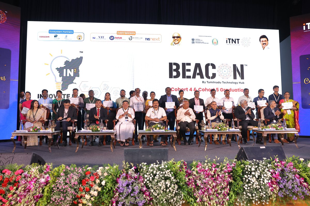 iTNT Hub (@itnthub) on Twitter photo ๐๐๐๐๐๐ ๐๐ซ๐๐๐ฎ๐๐ญ๐๐ฌ ๐๐๐ค๐ ๐ญ๐จ ๐ญ๐ก๐ ๐๐ข๐๐ฌ ๐๐ญ ๐๐๐๐๐ ๐๐ ๐๐จ๐ง๐๐ฅ๐๐ฏ๐
As part of the Innovate in Tamil nadu (IN2TN) IP Conclave, 51 graduates of the BEACON program were formally felicitated with certificates in the presence of Honโble Deputy Chief ๐๐๐๐๐๐ ๐๐ซ๐๐๐ฎ๐๐ญ๐๐ฌ ๐๐๐ค๐ ๐ญ๐จ ๐ญ๐ก๐ ๐๐ข๐๐ฌ ๐๐ญ ๐๐๐๐๐ ๐๐ ๐๐จ๐ง๐๐ฅ๐๐ฏ๐
As part of the Innovate in Tamil nadu (IN2TN) IP Conclave, 51 graduates of the BEACON program were formally felicitated with certificates in the presence of Honโble Deputy Chief