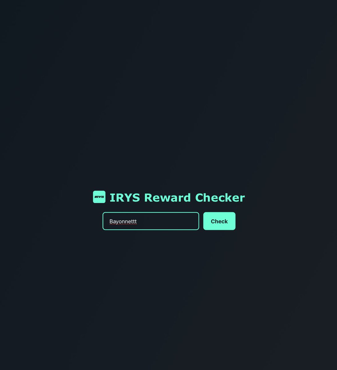 bayo (@bayonnettt) on Twitter photo 🚨 Fun checker is live on <a href="/irys_xyz/">Irys (✧ᴗ✧)</a>!
✅ Check your Onchain, Discord roles, and X eligibility here:
🔗 irys-airdrop-simulator.vercel.app
🏆 If you’re in the Top 1K on the Kaito leaderboard, check your allocation:
🔗 irys-allochecker.vercel.app
Let’s gooo 🚀
#Hirys 🚨 Fun checker is live on <a href="/irys_xyz/">Irys (✧ᴗ✧)</a>!
✅ Check your Onchain, Discord roles, and X eligibility here:
🔗 irys-airdrop-simulator.vercel.app
🏆 If you’re in the Top 1K on the Kaito leaderboard, check your allocation:
🔗 irys-allochecker.vercel.app
Let’s gooo 🚀
#Hirys