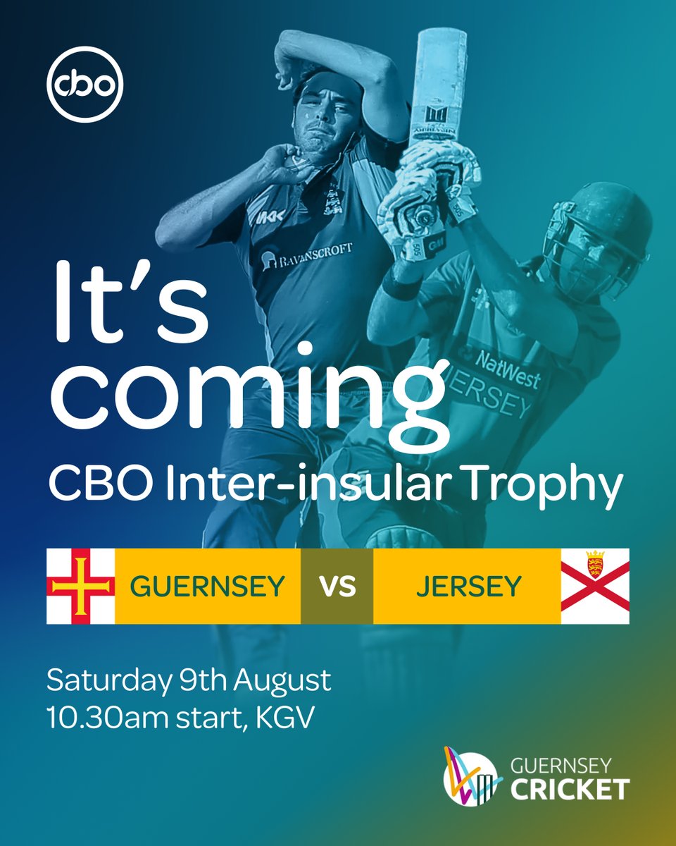 cboprojects's tweet photo. Proud to sponsor the 2025 CBO Inter Insular Trophy 🏆 this Saturday at KGV. A celebration of cricket, community and island rivalry — with plenty of 4s, 6s and current &amp; future stars in the mix.
#CBOInterInsular #GuernseyCricket #JerseyCricket #Community #ChannelIslands #Cricket https://t.co/uYa3gFheRn