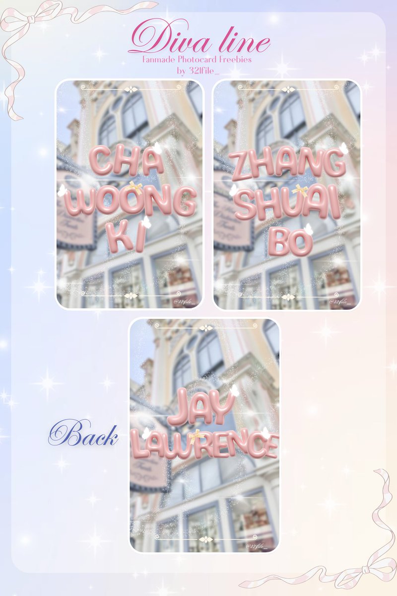 .⋅˚₊‧ 🧚‍♀️👑 RENDEZVOUS IN MANILA Freebie PT. 2

💌‧₊Diva Line Fanmade Photocards
   Fan support by <a href="/321file_/">nie🍀 boynextdoor on fri♡</a>

── .✦
🎀 like &amp; RT
🍥Strictly 1:1  | v limited qty 
 🌸d-day trades only 
 💌time &amp; Loc: (tba)

#AHOF #RENDEZVOUSinMANILA  <a href="/AHOF_official/">AHOF</a>