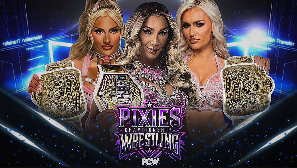 Pixies Championship Wrestling🧚♀️ (@pixiescw) on Twitter photo 🔵 The Pixie’s Prestige reigns supreme! After a golden night at SummerSlam, Charlotte Flair, Tiffany Stratton, and Mariah May will celebrate their championship victories this Friday on PCW SmackDown. Charlotte (<a href="/logsfolk/">logsfolk ᡣ𐭩</a>) captured the PCW United States Title, while Tiffany 🔵 The Pixie’s Prestige reigns supreme! After a golden night at SummerSlam, Charlotte Flair, Tiffany Stratton, and Mariah May will celebrate their championship victories this Friday on PCW SmackDown. Charlotte (<a href="/logsfolk/">logsfolk ᡣ𐭩</a>) captured the PCW United States Title, while Tiffany