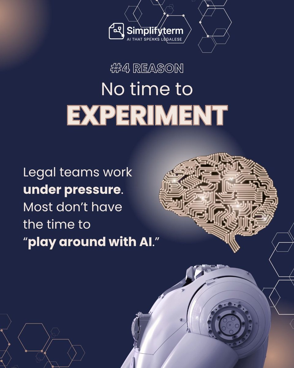 simplifyterm's tweet photo. That’s why at Simplifyterm, we don’t just “install AI”. We help legal teams build long-term AI capability — from training to security governance.  

📌 Learn more: https://t.co/TG7tazmGtR
#LegalTech #AICompliance #Simplifyterm
#LegalAI #Simplifyterm #AICompliance #HumanInTheLoop https://t.co/e238LTNjWi