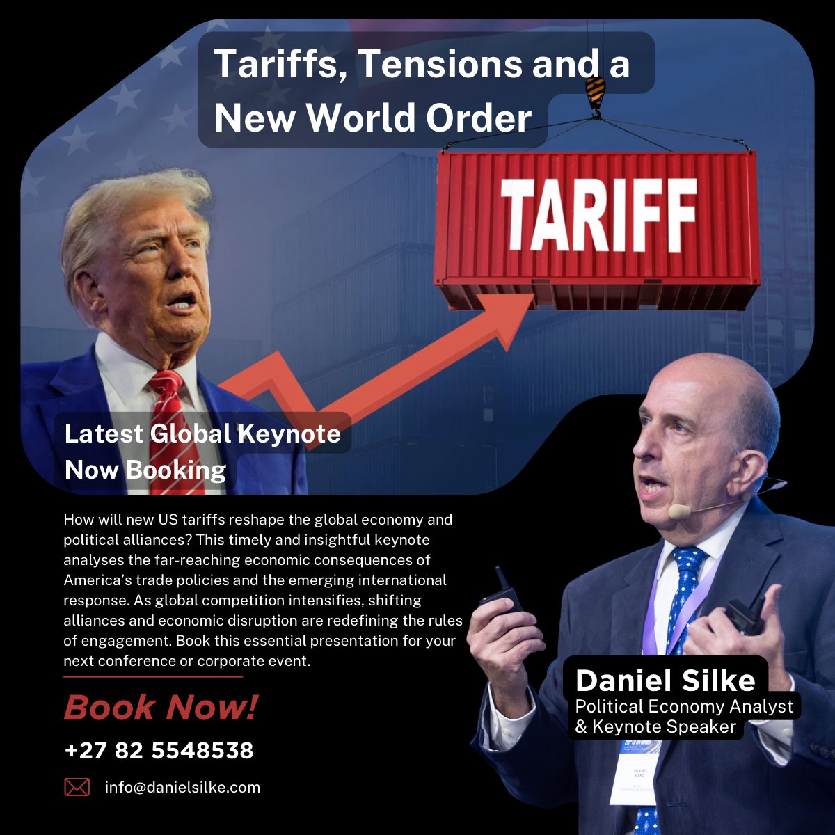 Just Released: Get fully updated international #political and #economic analysis in Daniel Silke’s latest corporate #keynote presentation. #events