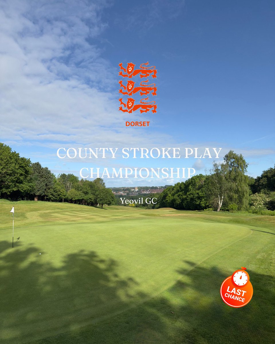 Entries for the 2025 County Stroke Play Championship being held at Yeovil Golf Club on Sunday 17th August, close TODAY!

For full competition information, and to enter, head to the link below 👇 

dcgu.org.uk/competition2.p…